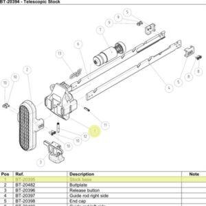 APC9/10/45 telescoping endcap without buffer or parts. BT-20395